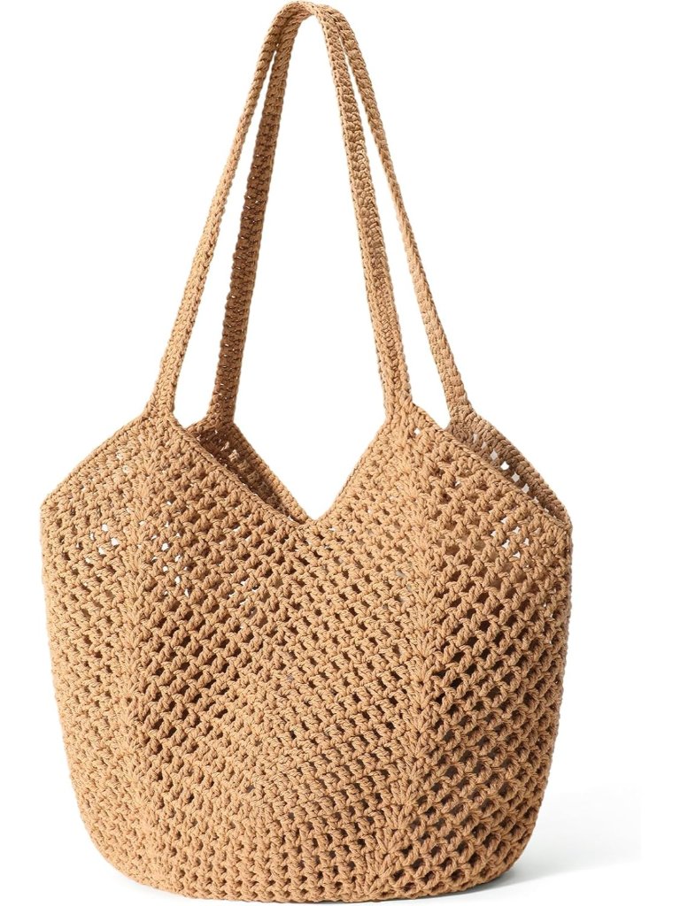 Crochet Tote Beach Bags For Women, Mesh Beach Tote Knit Bag, Summer Vacation Aes